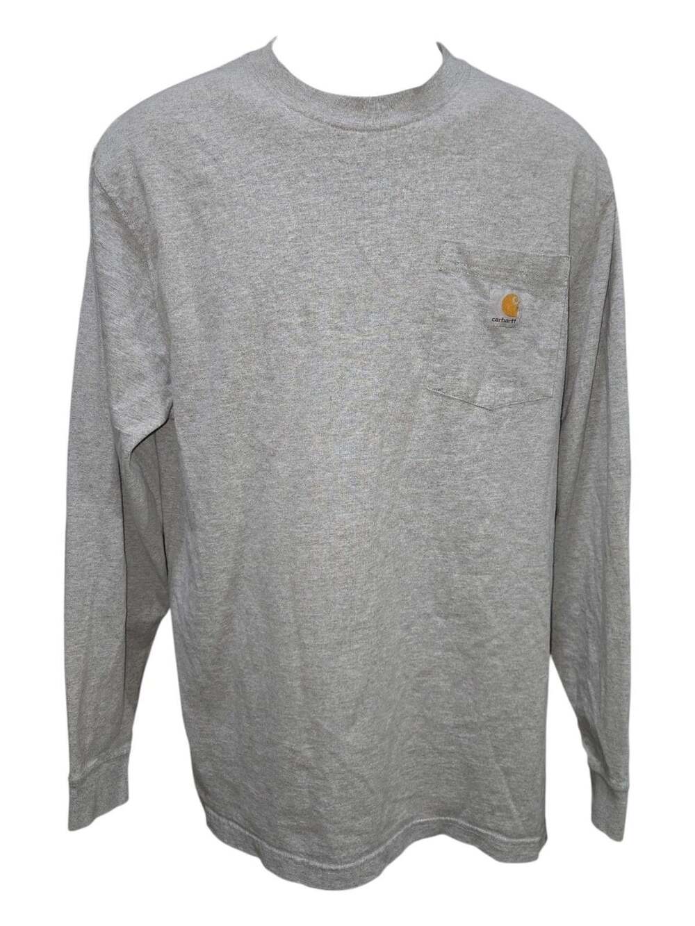 Carhartt Long Sleeve Pocket T-Shirt Heather Grey Men's Size Small